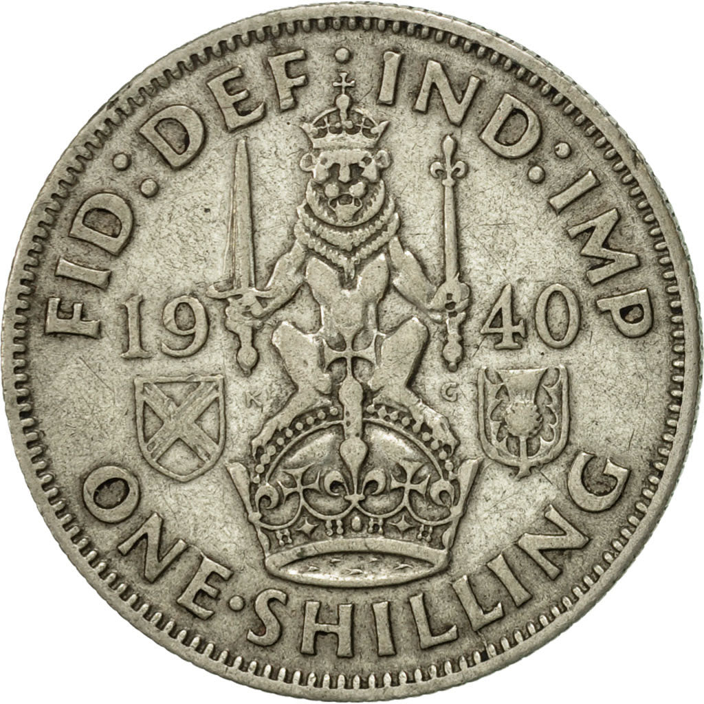 Coin, Great Britain, George VI, Shilling, 1940, EF(40-45), Silver, KM:854