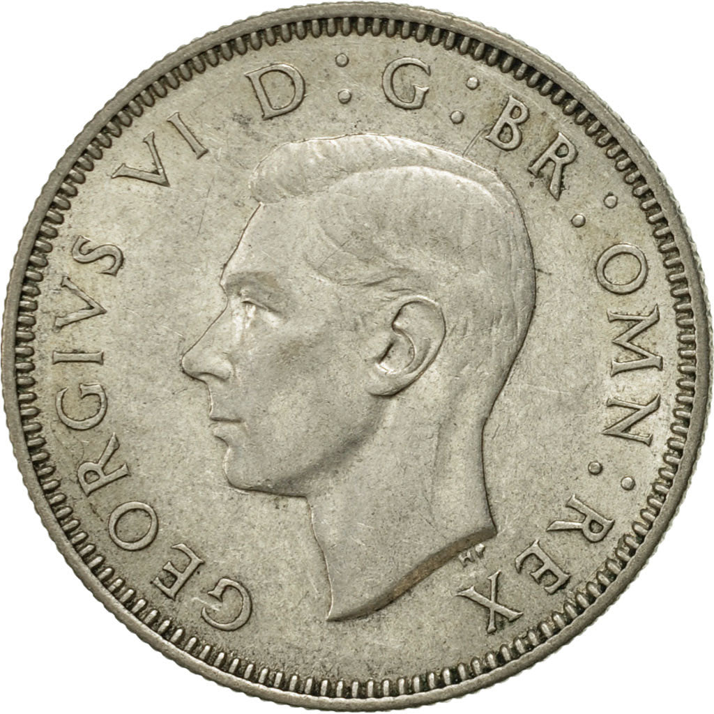 Great Britain, George VI, Shilling, 1939, AU(55-58), Silver, KM:854