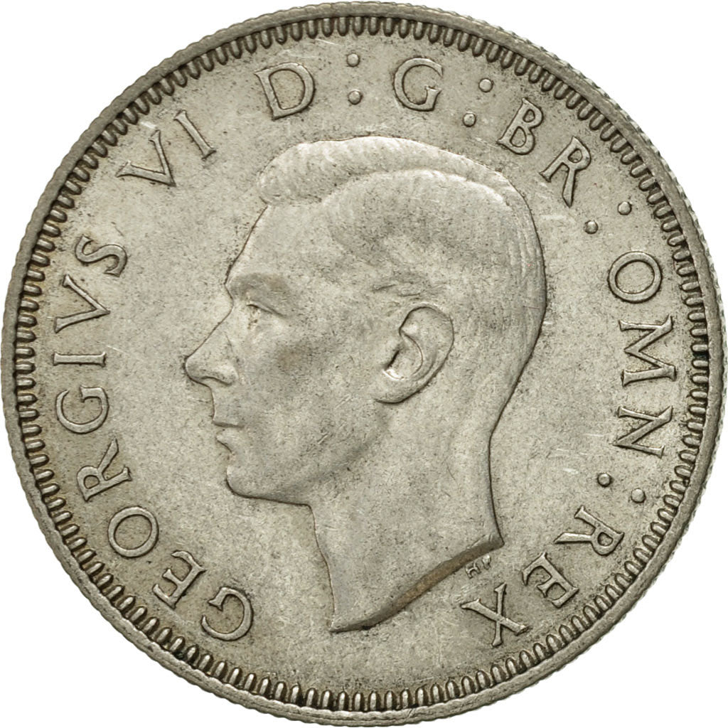Great Britain, George VI, Shilling, 1939, AU(55-58), Silver, KM:853
