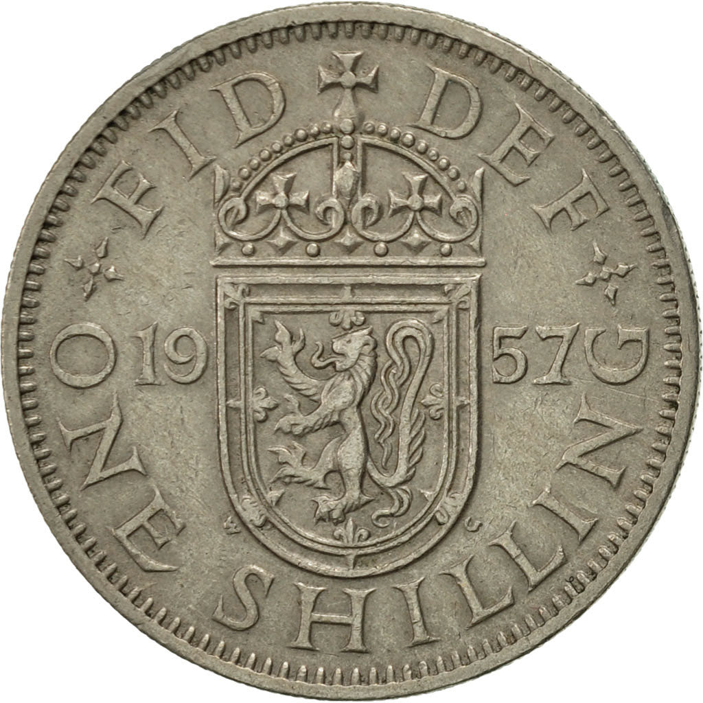 Monnaie, Grande-Bretagne, Elizabeth II, Shilling, 1957, SUP, Copper-nickel