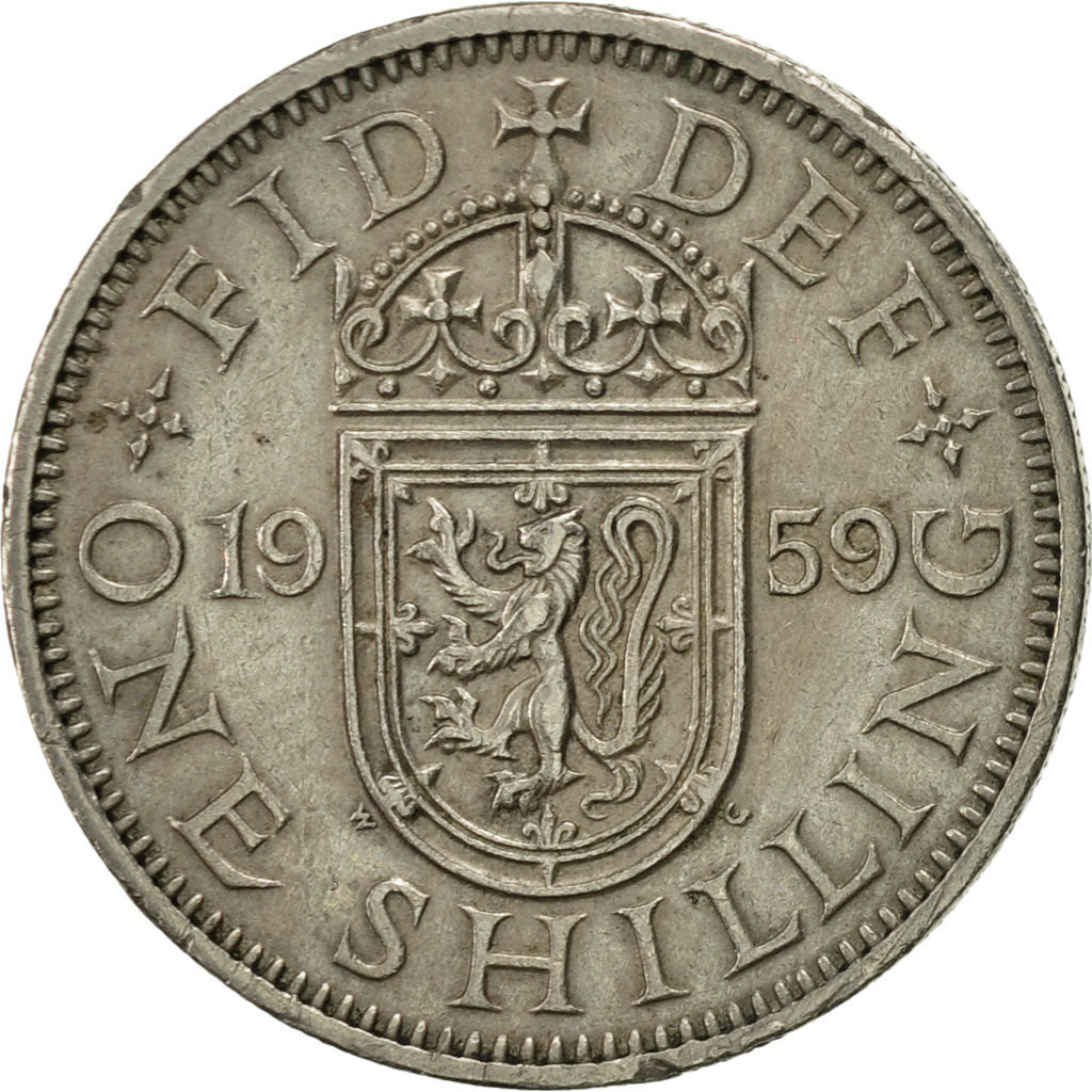 Monnaie, Grande-Bretagne, Elizabeth II, Shilling, 1959, SUP, Copper-nickel