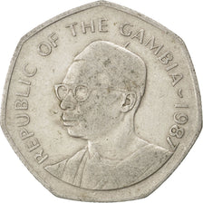 GAMBIA, THE, Dalasi, 1987, KM #29, VF(30-35), Copper-Nickel, 30.8, 11.72