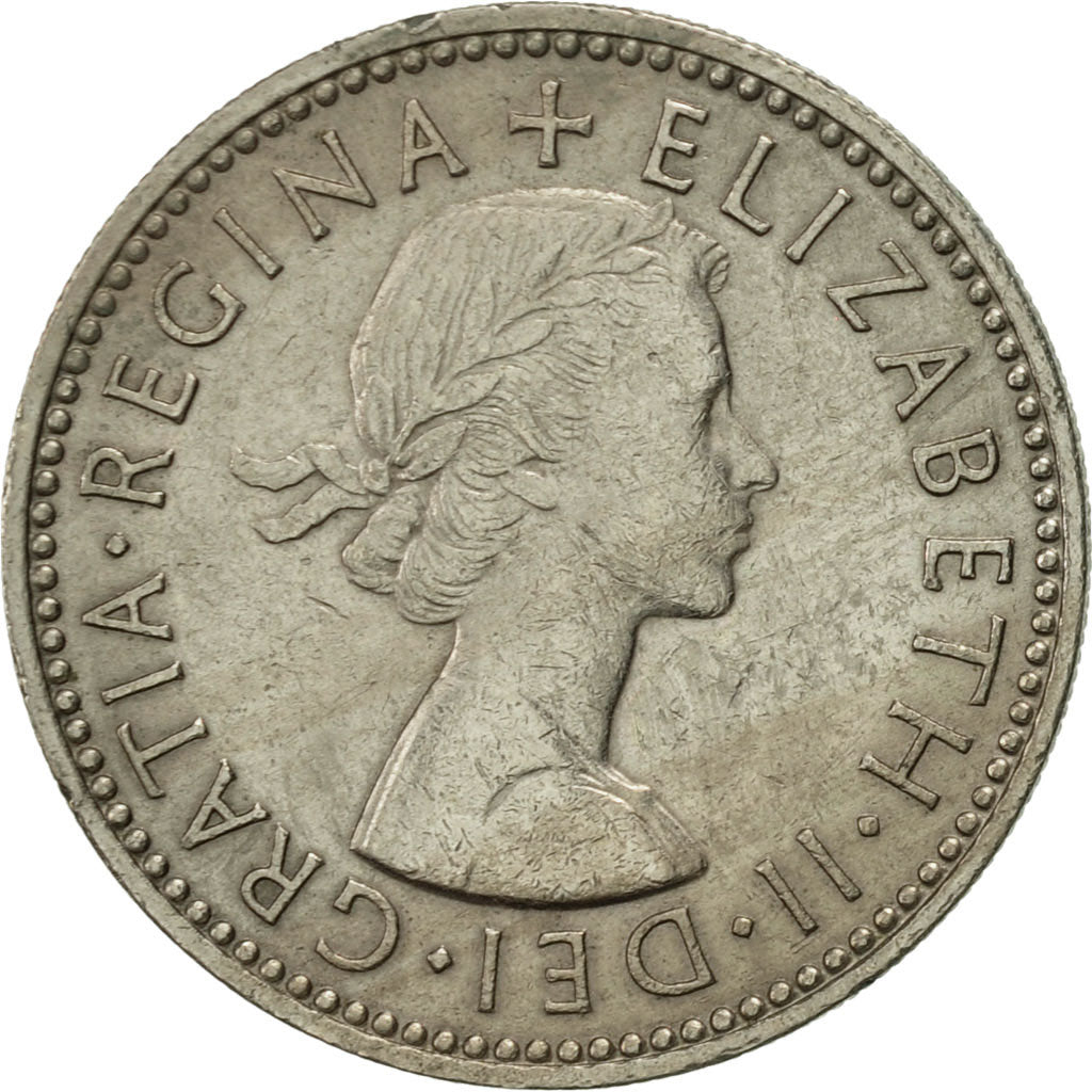 Coin, Great Britain, Elizabeth II, Shilling, 1955, AU(55-58), Copper-nickel