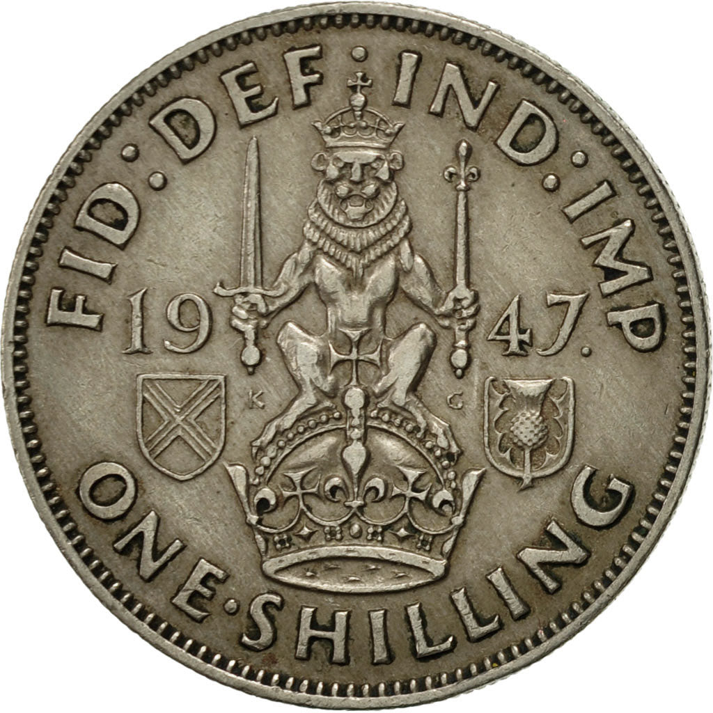 Coin, Great Britain, George VI, Shilling, 1947, AU(55-58), Copper-nickel, KM:864