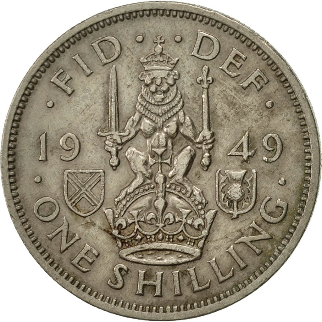 Coin, Great Britain, George VI, Shilling, 1949, AU(55-58), Copper-nickel, KM:877