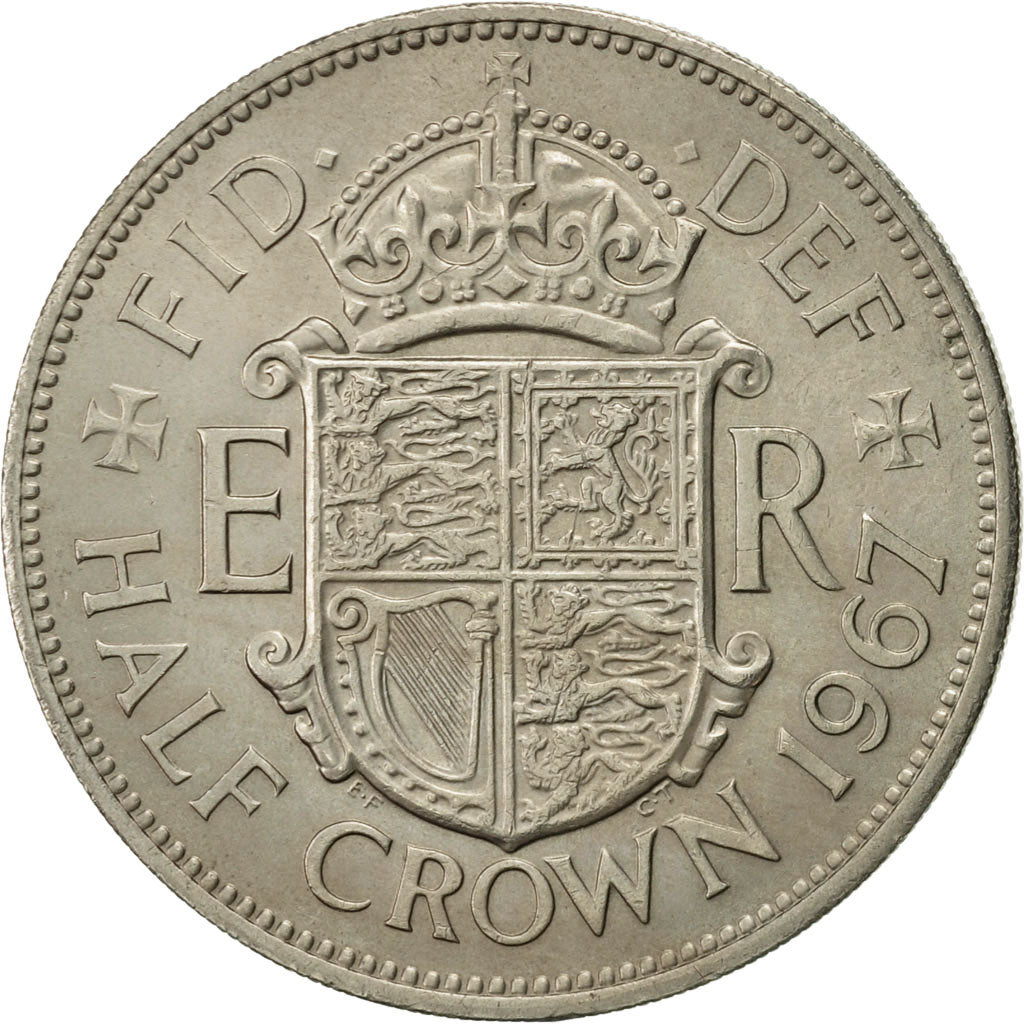 Grande-Bretagne, Elizabeth II, 1/2 Crown, 1967, SUP, Copper-nickel, KM:907