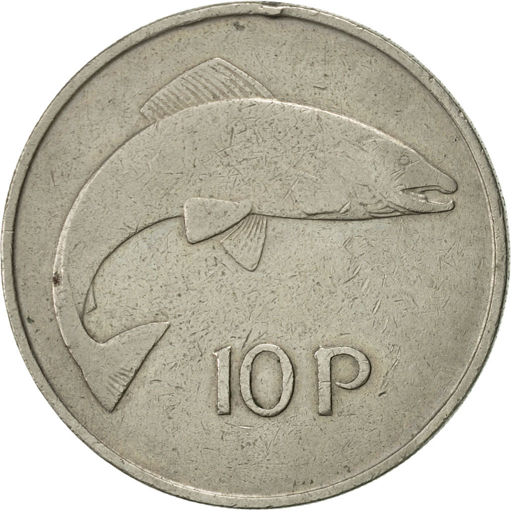 Coin, IRELAND REPUBLIC, 10 Pence, 1969, AU(55-58), Copper-nickel, KM:23