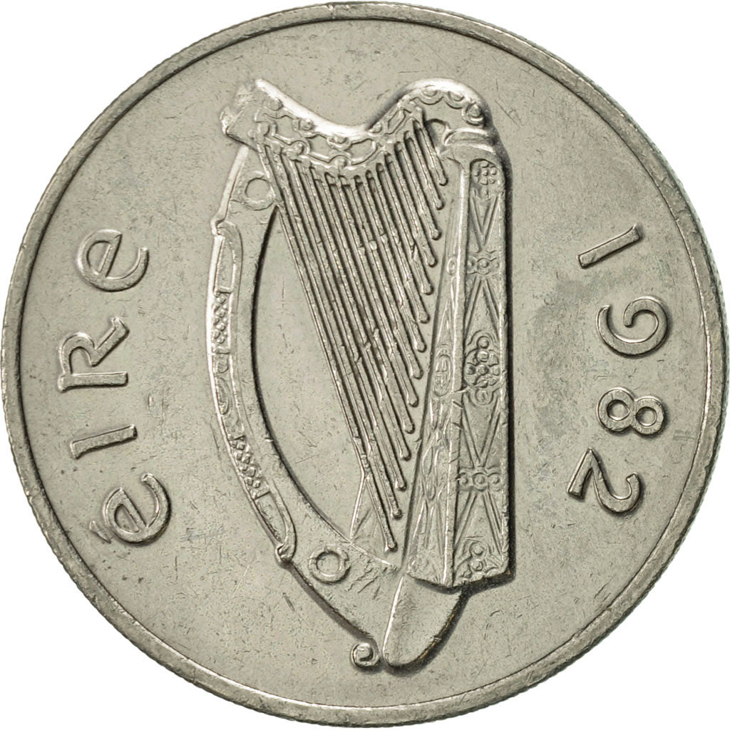 IRELAND REPUBLIC, 10 Pence, 1982, AU(55-58), Copper-nickel, KM:23