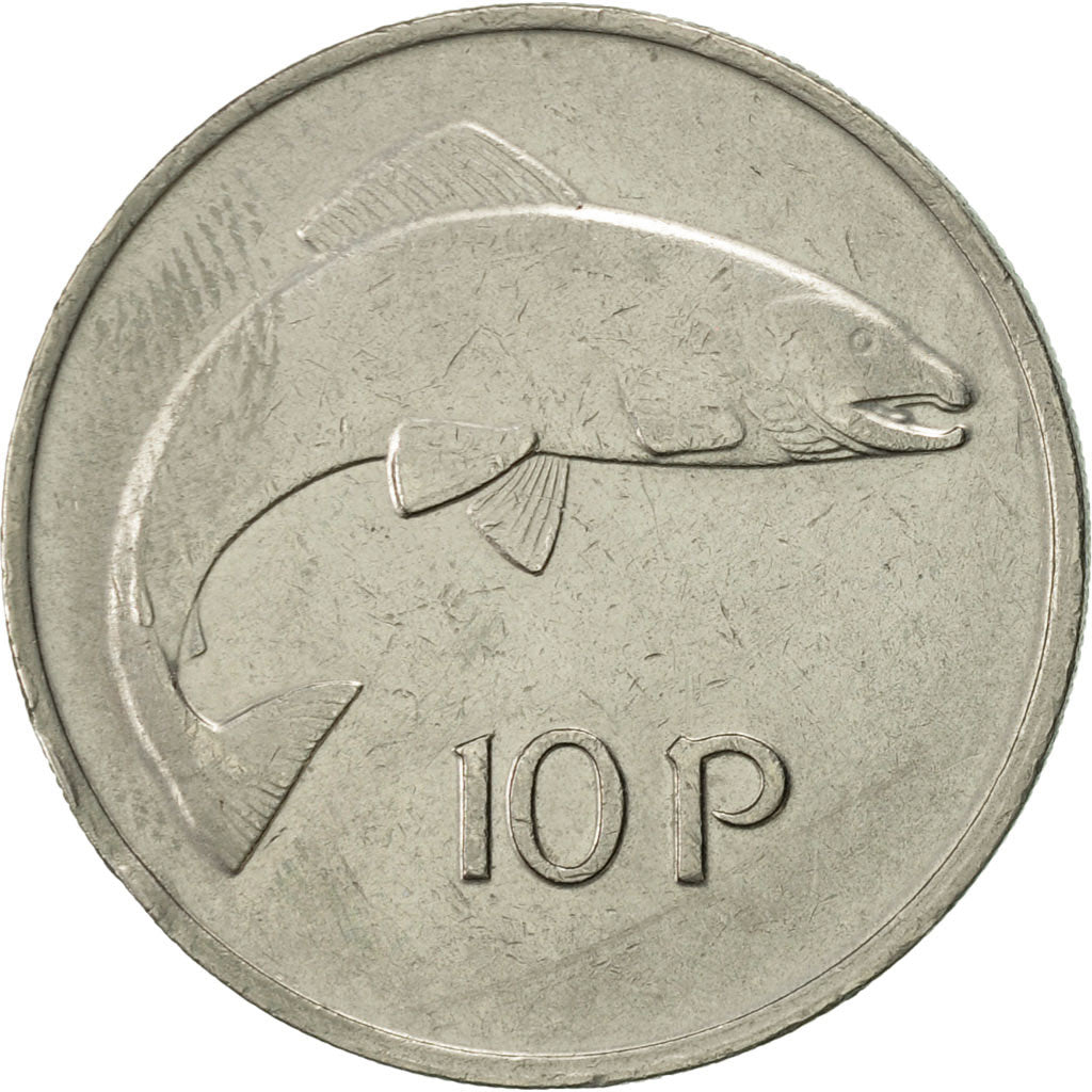 IRELAND REPUBLIC, 10 Pence, 1982, AU(55-58), Copper-nickel, KM:23