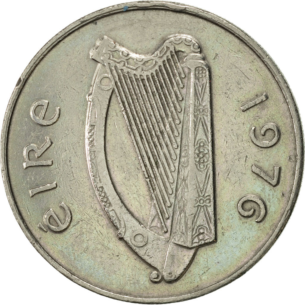 IRELAND REPUBLIC, 10 Pence, 1976, AU(55-58), Copper-nickel, KM:23