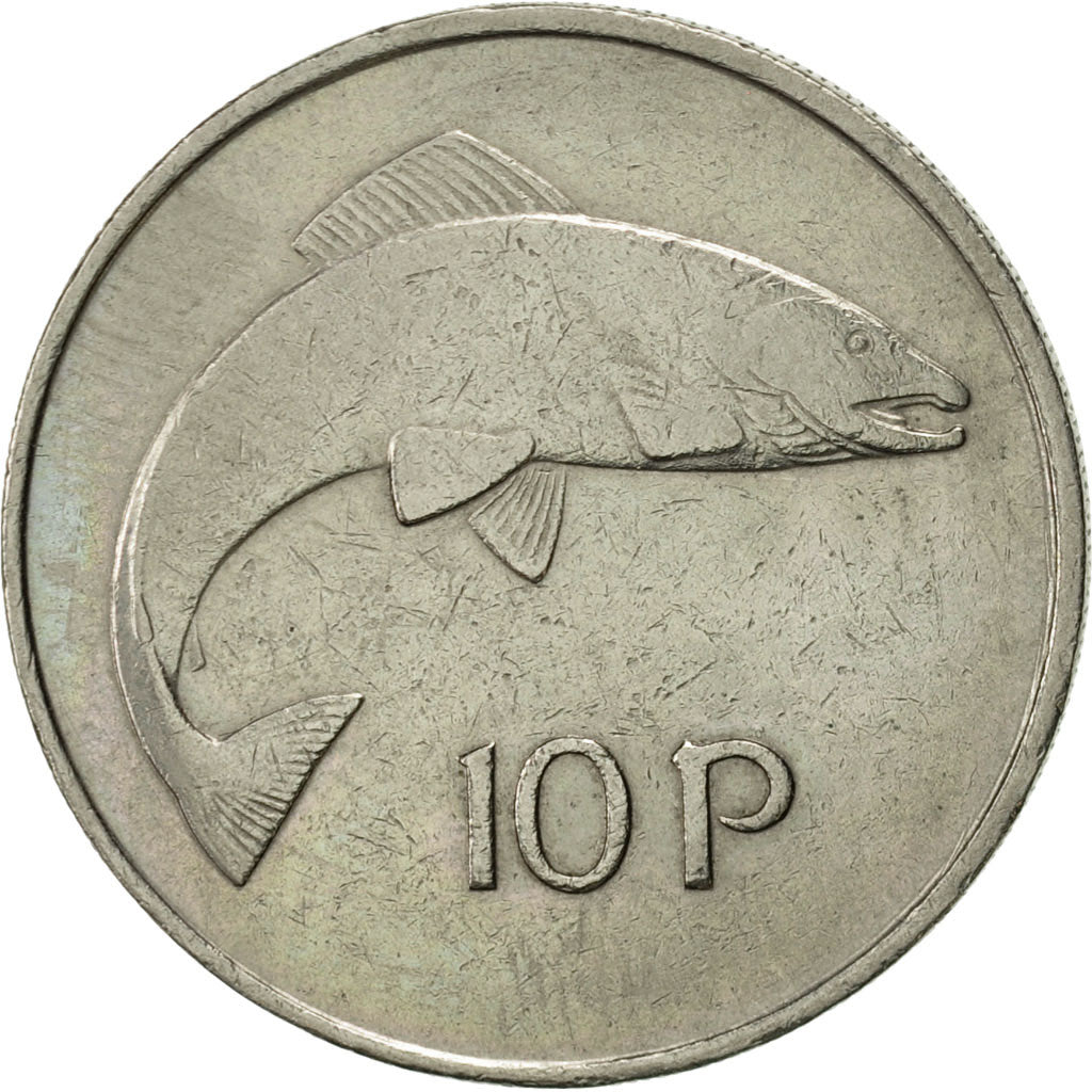 IRELAND REPUBLIC, 10 Pence, 1976, AU(55-58), Copper-nickel, KM:23