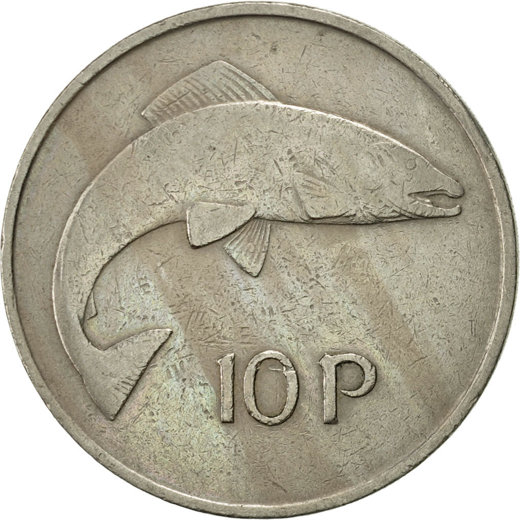 Coin, IRELAND REPUBLIC, 10 Pence, 1971, AU(55-58), Copper-nickel, KM:23