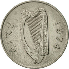 Münze, IRELAND REPUBLIC, 10 Pence, 1974, VZ, Copper-nickel, KM:23