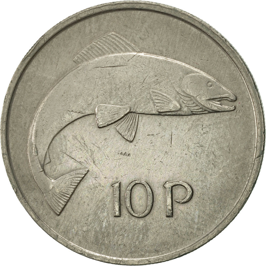 Munten, REPUBLIEK IERLAND, 10 Pence, 1974, PR, Copper-nickel, KM:23