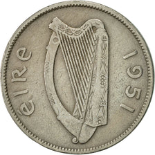 REPUBBLICA D’IRLANDA, Florin, 1951, SPL-, Rame-nichel, KM:15a