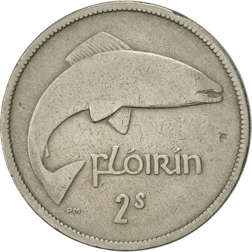 IRELAND REPUBLIC, Florin, 1951, AU(55-58), Copper-nickel, KM:15a