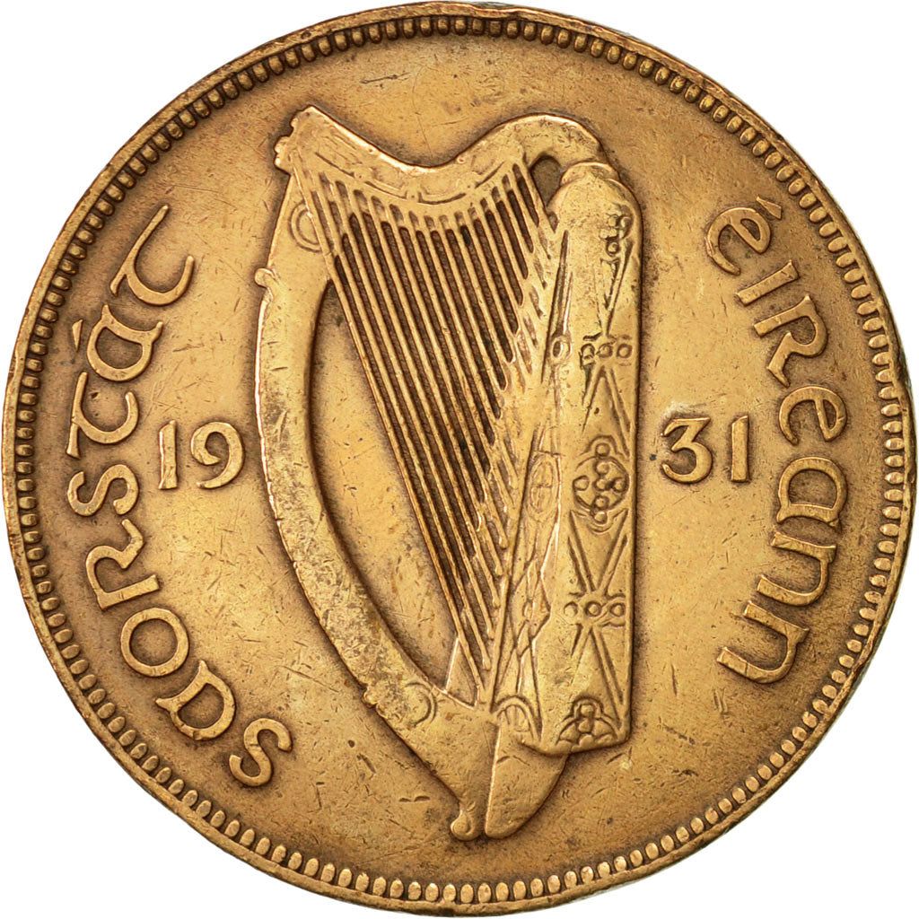 IRELAND REPUBLIC, Penny, 1931, EF(40-45), Bronze, KM:3