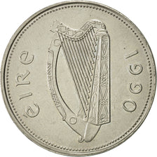 IRELAND REPUBLIC, Punt, Pound, 1990, AU(55-58), Copper-nickel, KM:27