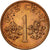 Moneta, Singapur, Cent, 1995, Singapore Mint, AU(55-58), Miedź platerowana