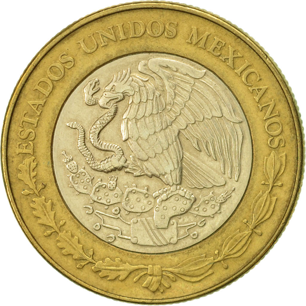 Coin, Mexico, 10 Pesos, 2002, Mexico City, AU(55-58), Bi-Metallic, KM:616