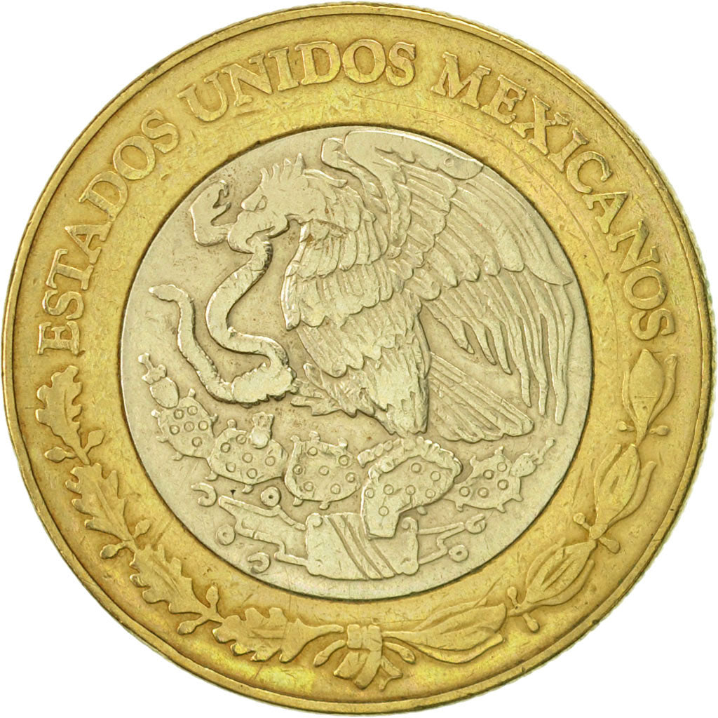 Coin, Mexico, 10 Pesos, 1997, Mexico City, EF(40-45), Bi-Metallic, KM:616