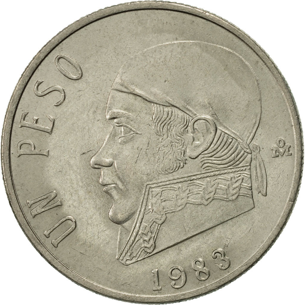 Mexico, Peso, 1983, Mexico City, AU(55-58), Copper-nickel, KM:460