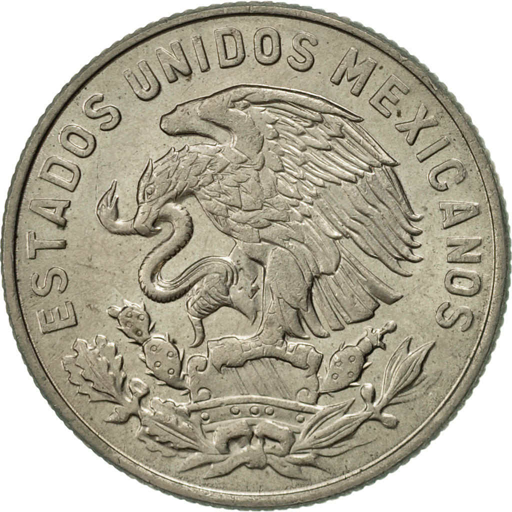 Mexico, 50 Centavos, 1964, Mexico City, AU(55-58), Copper-nickel, KM:451