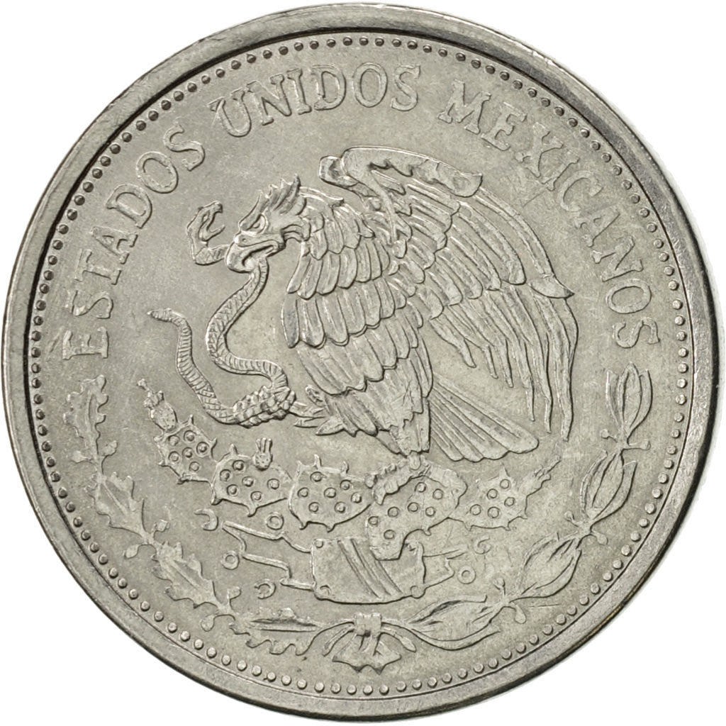 Munten, Mexico, 50 Pesos, 1990, Mexico City, PR, Stainless Steel, KM:495a