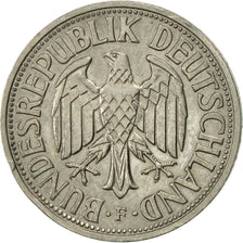 GERMANY - FEDERAL REPUBLIC, Mark, 1955, Stuttgart, EF(40-45), Copper-nickel