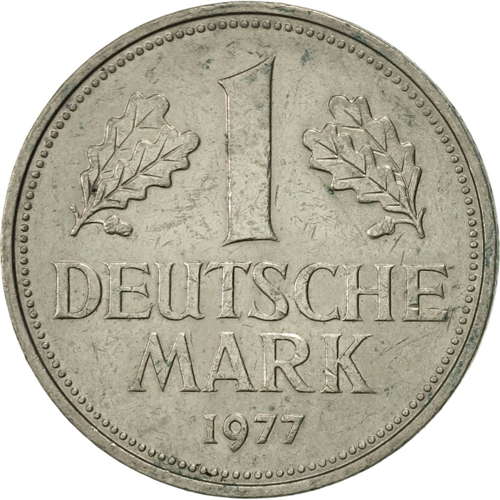 Coin, GERMANY - FEDERAL REPUBLIC, Mark, 1977, Munich, AU(55-58), Copper-nickel