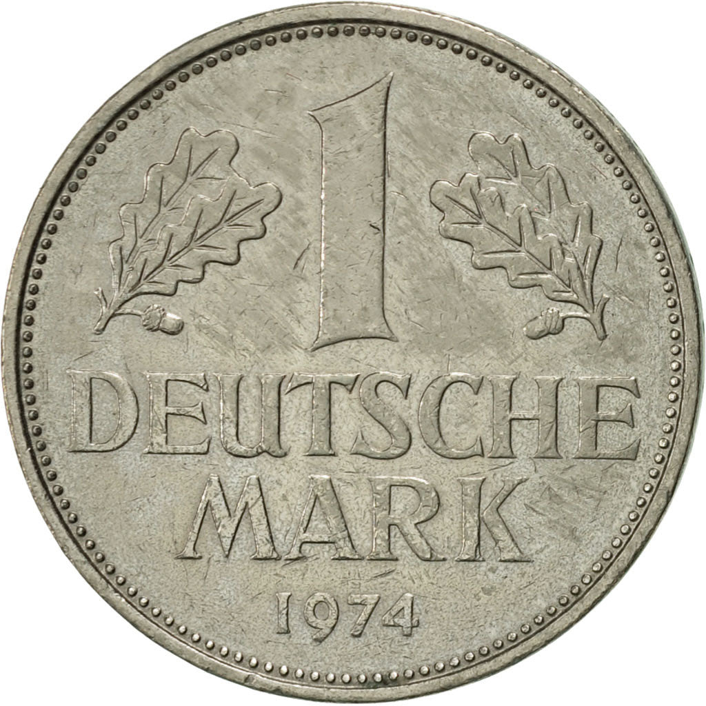 Coin, GERMANY - FEDERAL REPUBLIC, Mark, 1974, Munich, AU(55-58), Copper-nickel