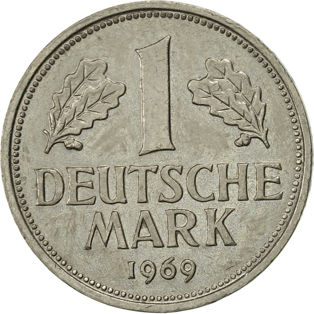 Coin, GERMANY - FEDERAL REPUBLIC, Mark, 1969, Hambourg, AU(55-58)