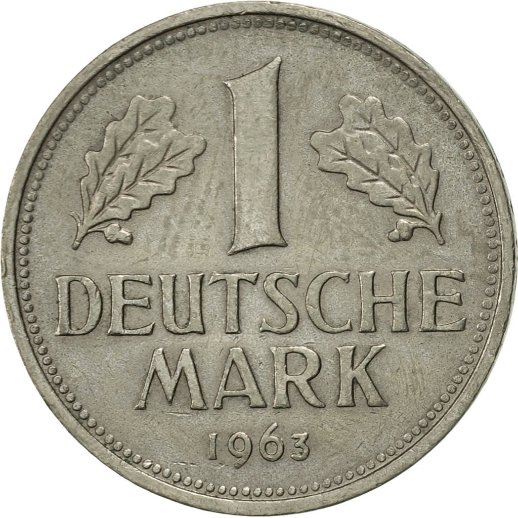 Coin, GERMANY - FEDERAL REPUBLIC, Mark, 1963, Stuttgart, AU(55-58)