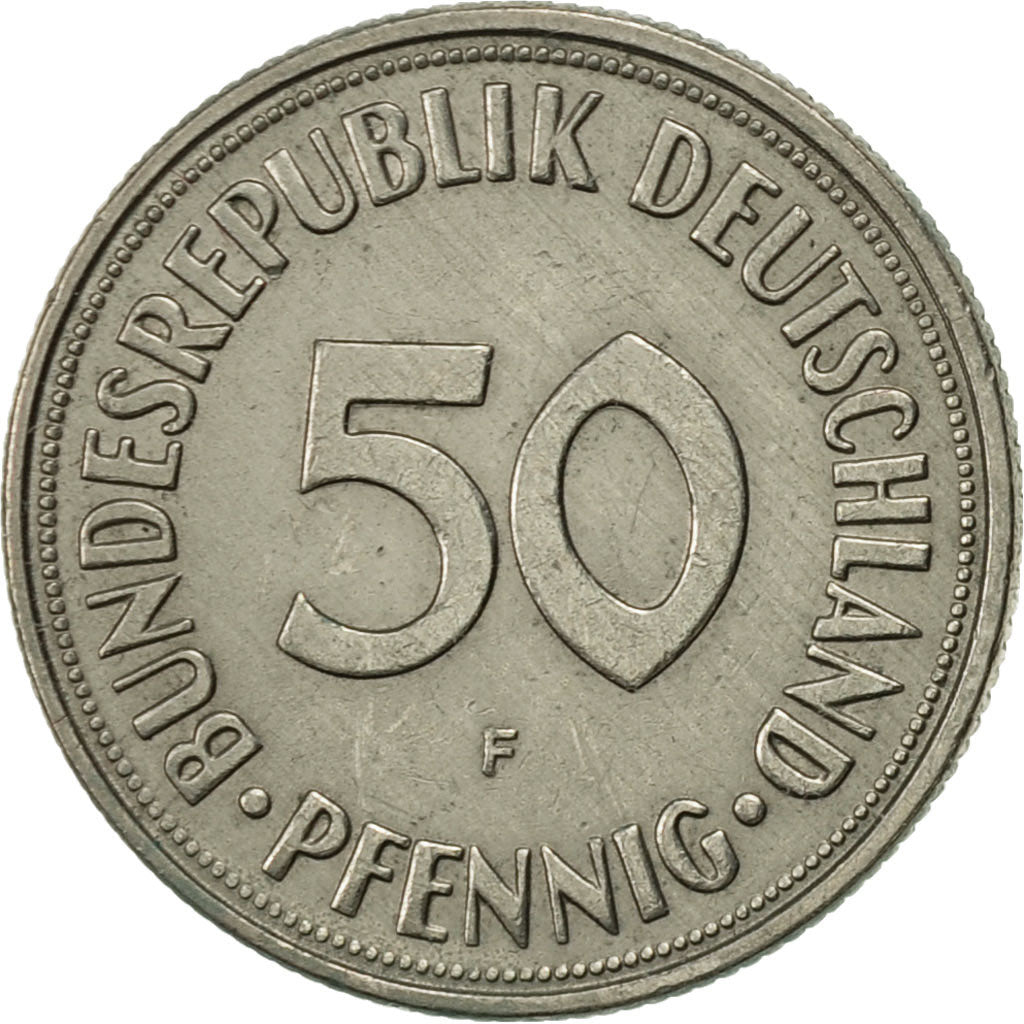 Coin, GERMANY - FEDERAL REPUBLIC, 50 Pfennig, 1950, Stuttgart, AU(55-58)