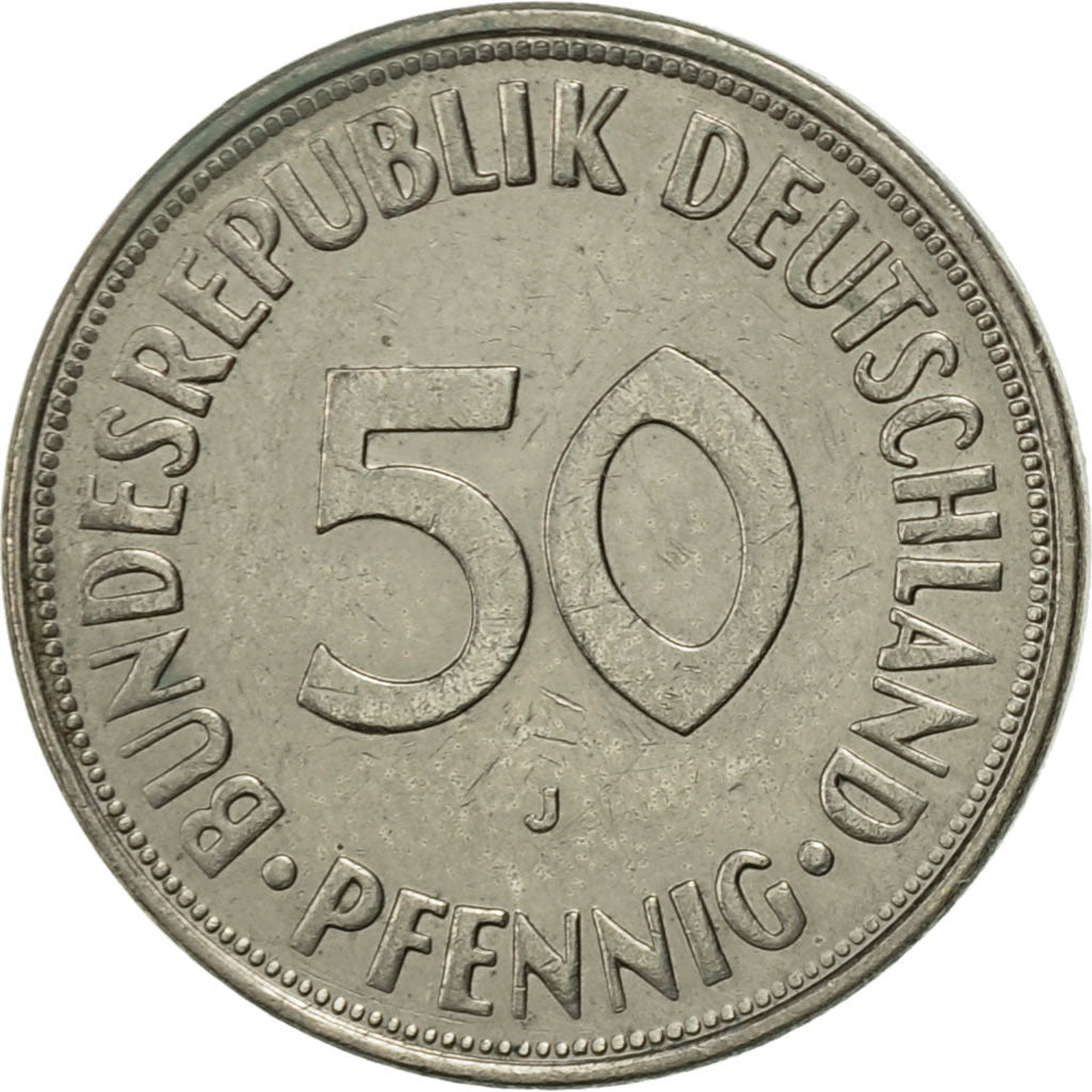 Monnaie, République fédérale allemande, 50 Pfennig, 1973, Hambourg, SUP