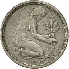 Coin, GERMANY - FEDERAL REPUBLIC, 50 Pfennig, 1949, Hambourg, EF(40-45)