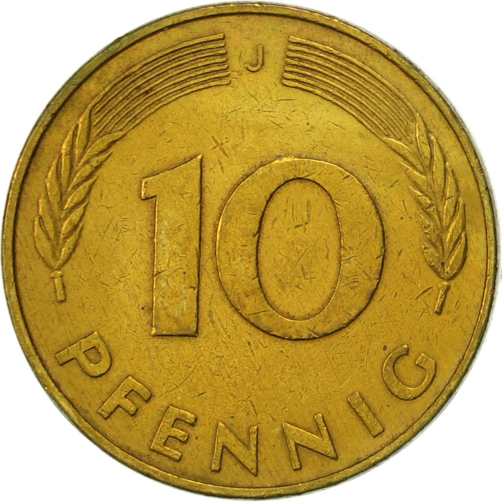 Monnaie, République fédérale allemande, 10 Pfennig, 1976, Hambourg, TTB