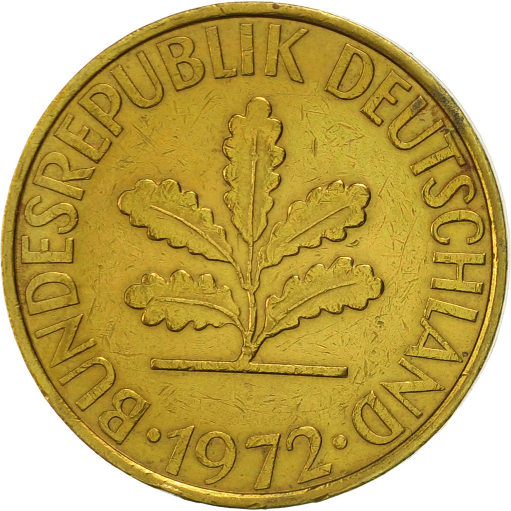 Monnaie, République fédérale allemande, 10 Pfennig, 1972, Hambourg, TTB