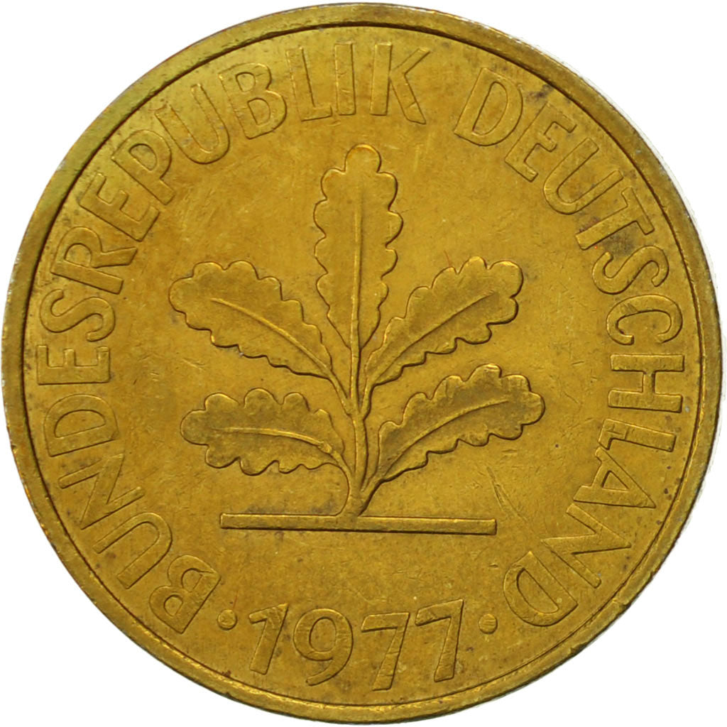 Monnaie, République fédérale allemande, 10 Pfennig, 1977, Hambourg, TTB