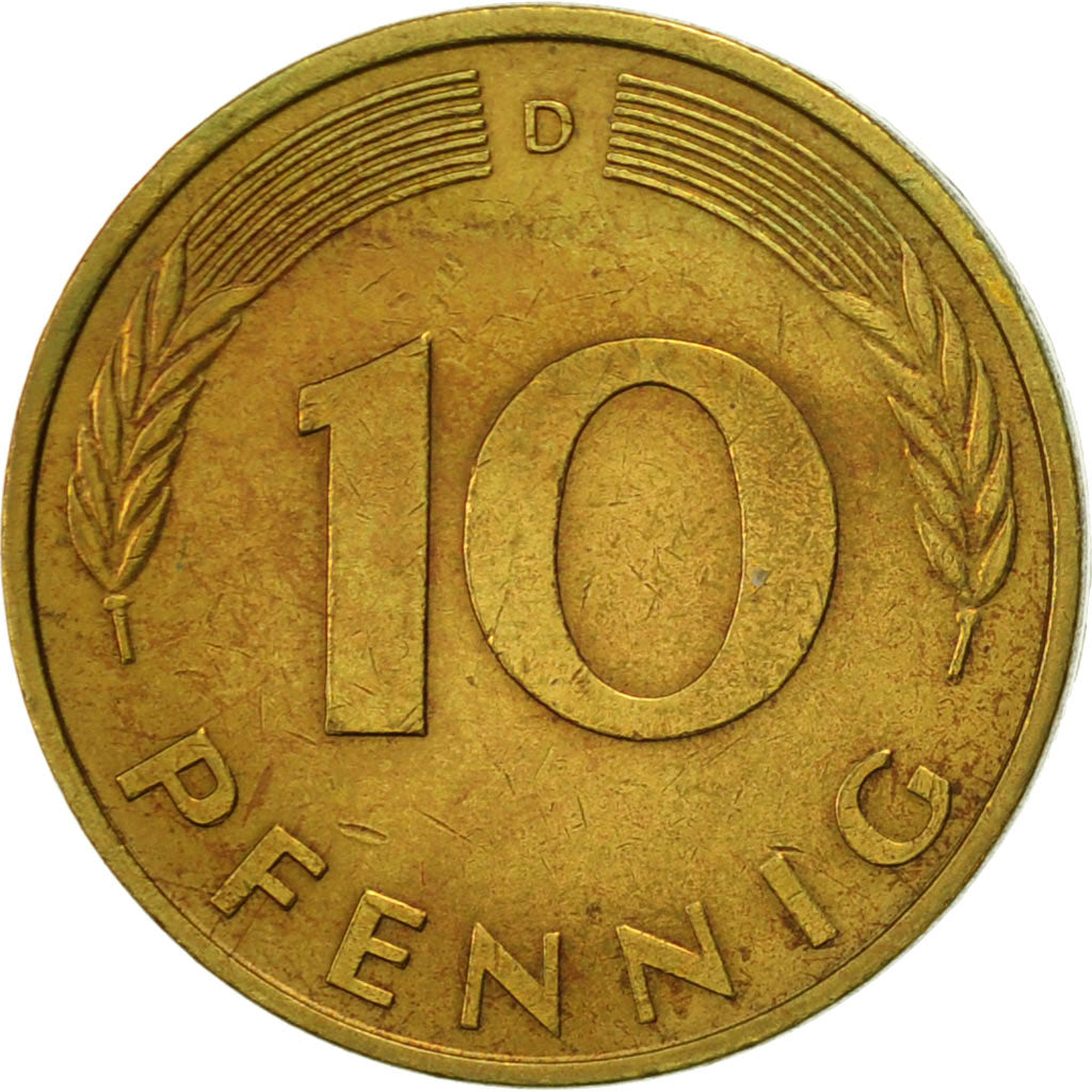 Monnaie, République fédérale allemande, 10 Pfennig, 1979, Munich, TTB, Brass