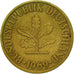 Coin, GERMANY - FEDERAL REPUBLIC, 10 Pfennig, 1969, Munich, EF(40-45), Brass