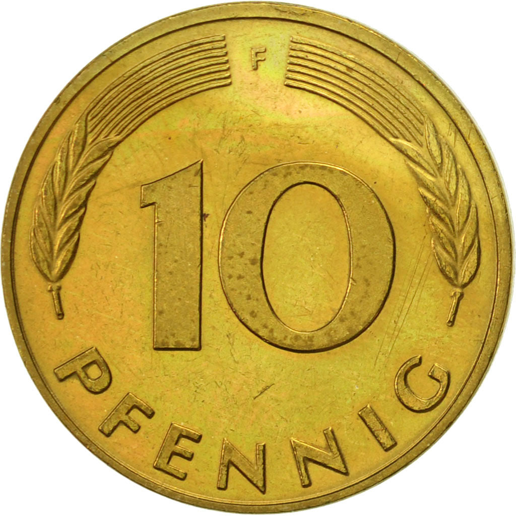 Monnaie, République fédérale allemande, 10 Pfennig, 1991, Stuttgart, TTB