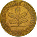 Monnaie, République fédérale allemande, 10 Pfennig, 1980, Munich, TTB, Brass