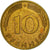 Moneta, Niemcy - RFN, 10 Pfennig, 1980, Munich, EF(40-45), Mosiądz powlekany