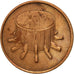 Moneda, Malasia, Sen, 2001, MBC+, Bronce recubierto de acero, KM:49