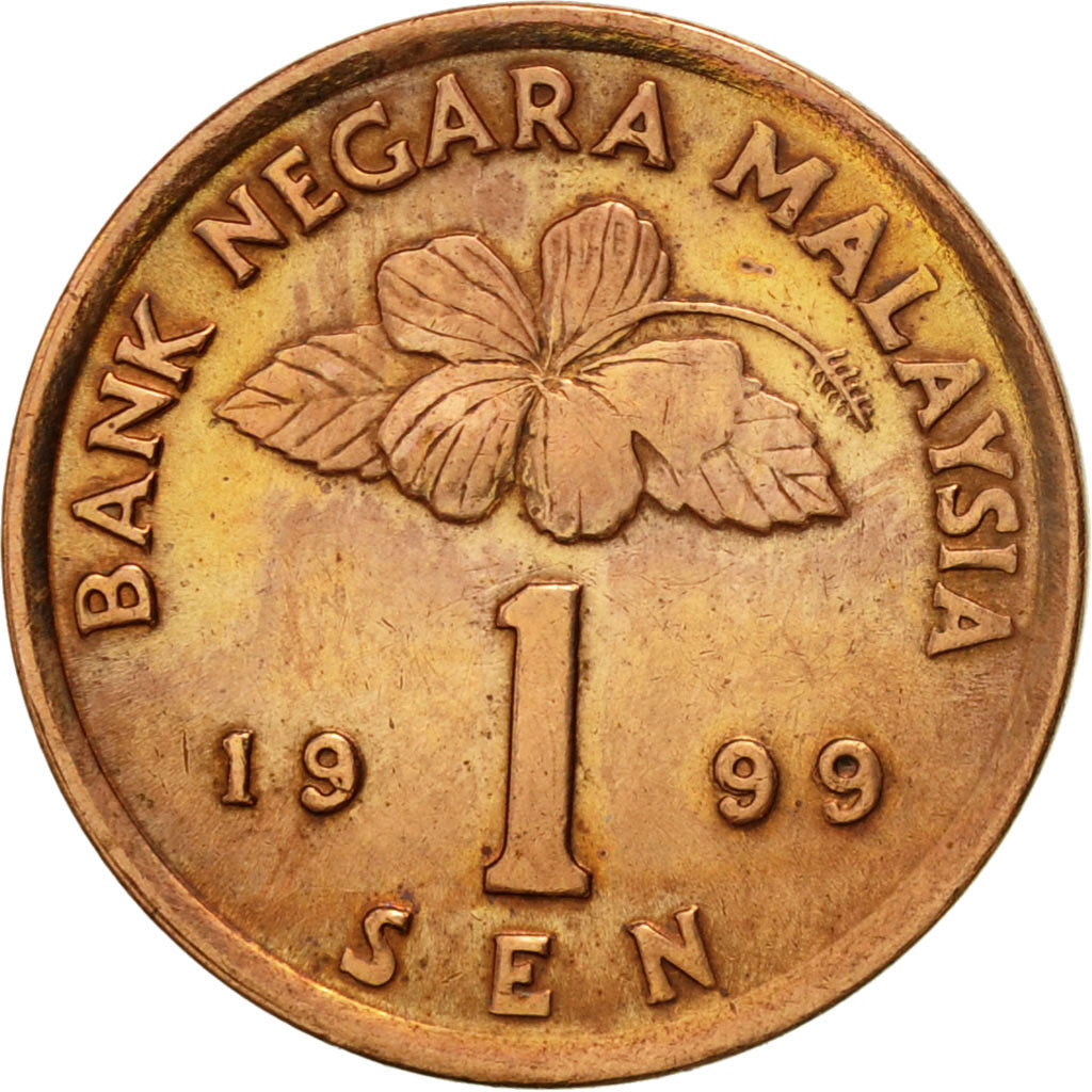 Coin, Malaysia, Sen, 1999, AU(50-53), Bronze Clad Steel, KM:49
