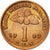 Moneta, Malezja, Sen, 1999, AU(50-53), Brąz powlekany stalą, KM:49