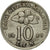 Coin, Malaysia, 10 Sen, 1995, AU(50-53), Copper-nickel, KM:51
