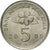 Moneta, Malezja, 5 Sen, 2005, AU(55-58), Miedź-Nikiel, KM:50