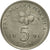 Moneta, Malezja, 5 Sen, 1991, AU(55-58), Miedź-Nikiel, KM:50